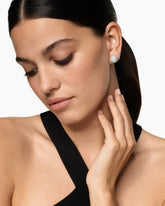 Pavé Stud Earrings in 18K Yellow Gold with Diamonds, 12mm